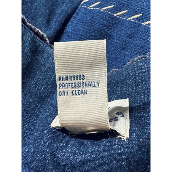 VTG Koret City Blues Embroidered Patchwork Cardigan Jacket Shacket w Denim XL - Picture 12 of 12